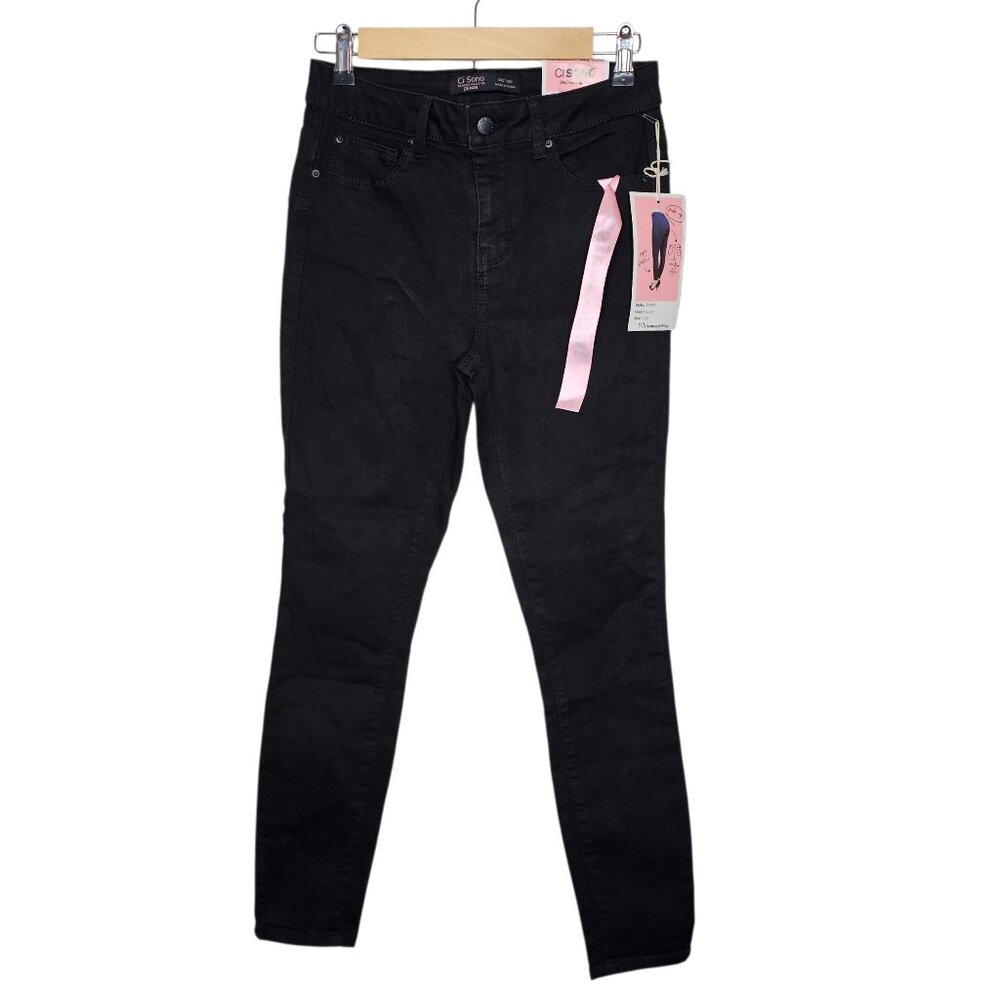 Ci Sono Skinny Jeans Black High Rise Stretch Ankle High Waist Size 7/28 NWT